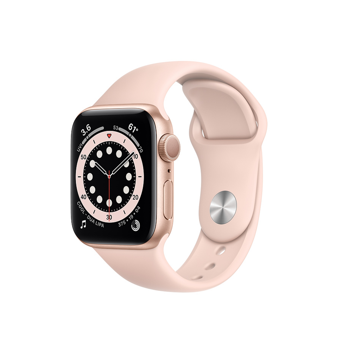 Apple Watch Series 6 GPS, 40mm Gold Aluminum Case with Pink Sand Sport Band - Regular